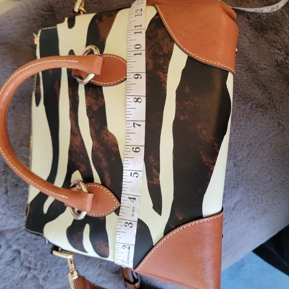 Dooney & Bourke Zebra Print Leather Handbag - Picture 4 of 6